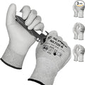 Schwer 3 Pairs AIR-SOFT Cut Resistant Gloves AR7120 ANSI A6 Cut Proof Work Gloves, Touchscreen, for Men and Women Used for Woodworking, Glass Cutting, Construction, Cargo Handling, Car Repair, XL