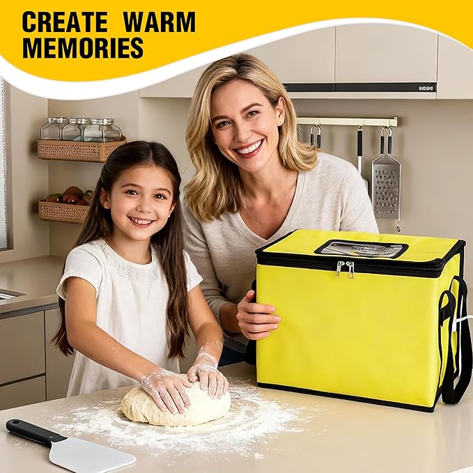 30L Dough Proofer, Folding Bread Proofing with 33-122℉ Temperature & 96h Timer Controller, Sourdough proofing box Heated Fermentation for Making Bread, Yogurt, Natto and Handmade Soap