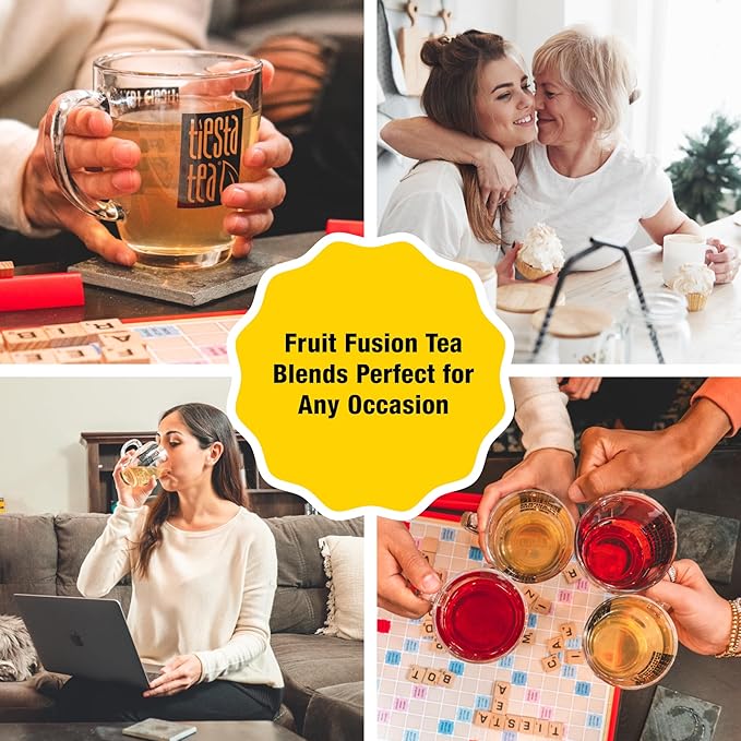 Tiesta Tea - Fireberry Cranberry Hibiscus Rooibos Tea | Loose Leaf | Premium Non-Caffeinated Rooibos Blend | Make Hot or Iced & Brews Up to 50 Cups | 30oz Refillable Tin, Pack of 6