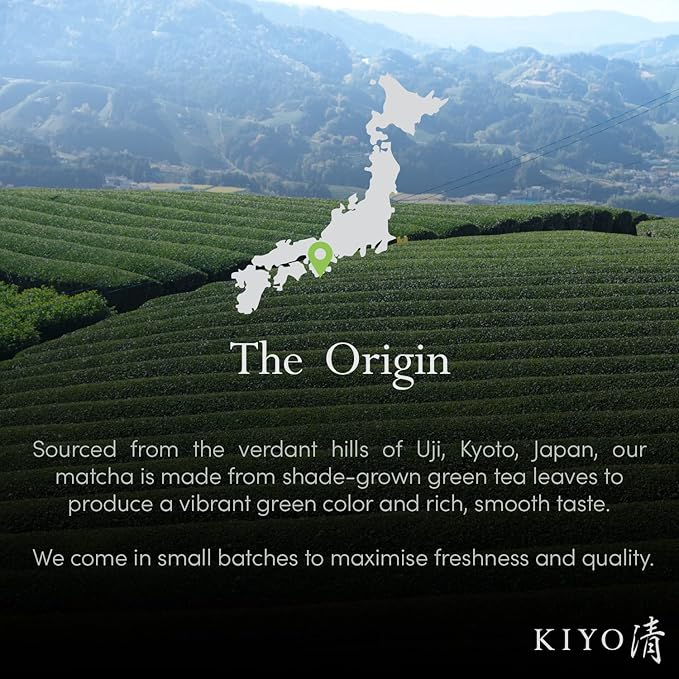 Kiyo Matcha Signature Grade Shuga Ceremonial Uji Matcha - Pure Japanese First Harvest Ceremonial Grade Matcha Green Tea Powder from Uji, Japan (40g/1.4oz)