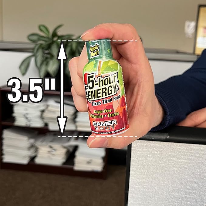 5-Hour Energy Gamer Shots Variety Pack, 30 Count (1.93 fl oz) - Extra Strength Apple Bash, Rocket Raspberry, Pineapple Charge Flavors
