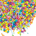 Manvscakes, pink sprinkles, valentines, cake sprinkles, gluten free, cookies, chocolate, fondant, princess topping, ice cream, edible, dessert decoration (Rainbow)
