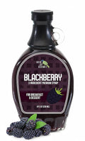 Green Jay Gourmet Blackberry Syrup - 3 Ingredient Premium Breakfast Syrup with Fresh Blackberries, Cane Sugar, Lemon Juice - All-Natural, Non-GMO Pancake Syrup, Waffle Syrup, Dessert Syrup - 8 Ounces
