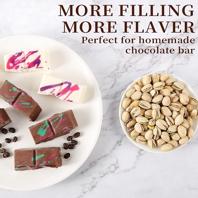 1 Inch Deep Chocolate Bar Mold, 3 Cavity Large Dubai Chocolate Molds, Thick Candy Bar Mould for Filling（3 Packs）