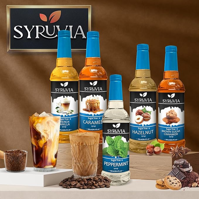 Syruvia Sugar Free Margarita Syrup, Flavored Syrup for Cocktails, Drinks, Lemonades, Iced Teas, and Desserts – 25.4 fl oz, With Pump