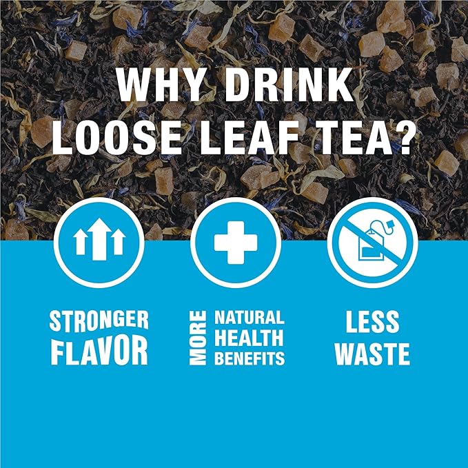 Tiesta Tea - Passion Berry Jolt, Loose Leaf, Raspberry Passion Fruit Black Tea, Premium Blend, Caffeinated Black, Make Hot or Iced Brews Up to 200 Cups, 16oz Resealable Bulk Pouch