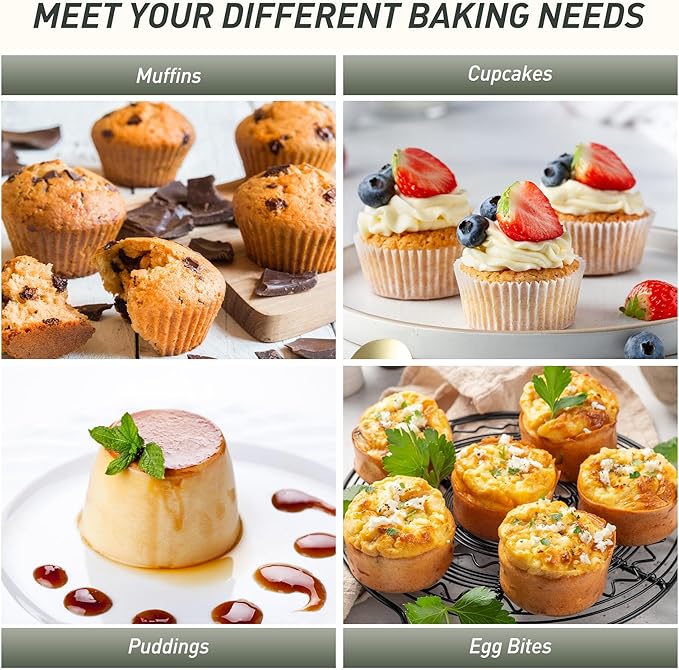 2 Packs 6 Cups Silicone Muffin Pan with Metal Reinforced Frame Cupcake Pan Tray Egg Molds Mother Day Best Mama Bonus Mom Ever Mother In Law Gifts Step Mom Stepmom Grandma Gigi Granny Nana Present