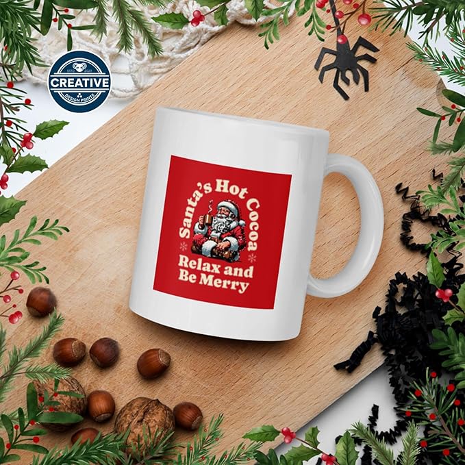 11 OZ Novelty Coffee Mugs - Christmas Gift (Christmas-themed hot chocolate.)