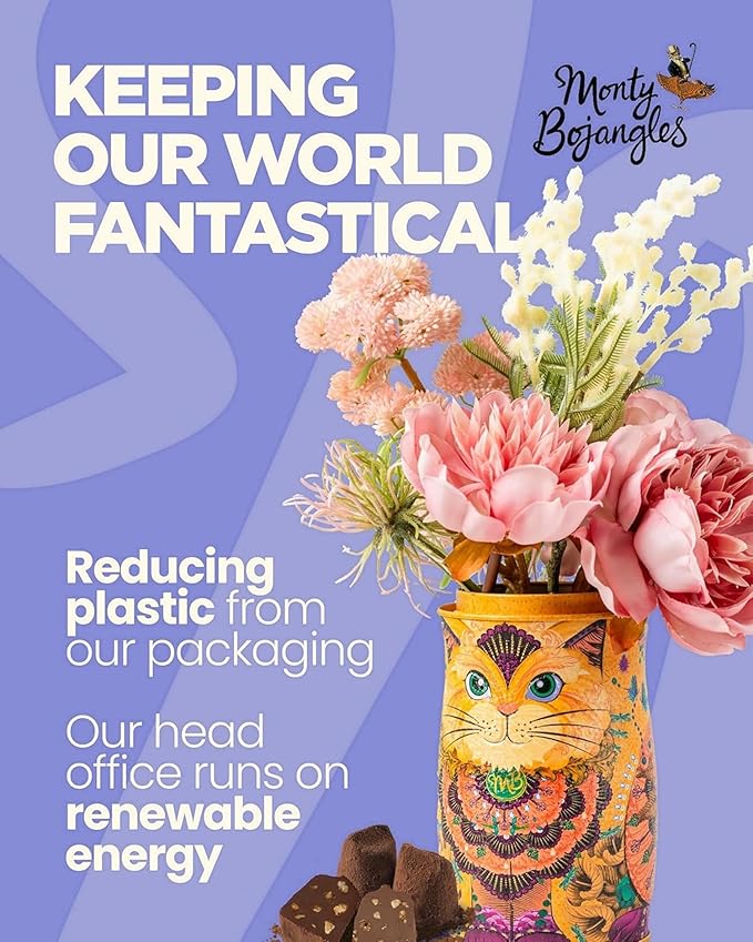 Monty Bojangles Cocoa Dusted Chocolate Truffles Cat Tin (Shimmering Starlet), Stunning Collectable Cat Tin, Luxury Chocolate Box With Bespoke Design, Gourmet Chocolates Gift Box, 135 g