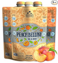 Lt. Blender's Peach Bellini in a Bag - Wine Slushie Mixes - Each Bag Makes 1/2 Gallon of Frozen Peach Bellini Mix – Non-GMO Wine Freezer mix - Make with Wine, Liquor or as a Mocktail - (Pack of 3)