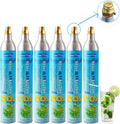 GreatWhip 60L CO2 Cylinder For Sodastream, Exchange Carbonator, Compatible w/All Threaded 'Screw-In' Soda Makers, Threaded Cylinders, NOT for quick-connect models, Set of 6
