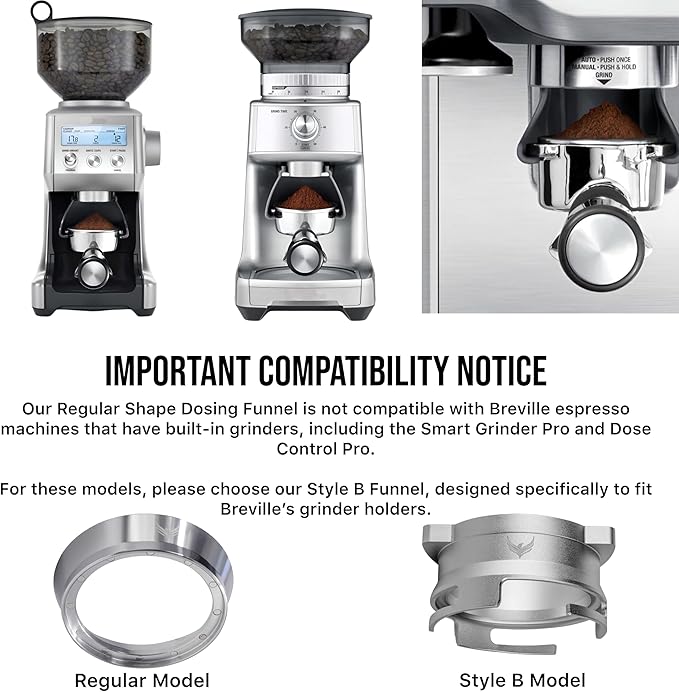 54mm Espresso Dosing Funnel and Puck Screen Set Magnetic Coffee Dosing Ring And Filter for Portafilters Compatible with 54mm Breville Portafilter Basket Premium Espresso Machine Accessories