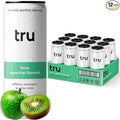 Tru Focus Seltzer, Sparkling Water with Green Tea Extract, Yerba Mate, L Theanine & Real Apple Kiwi Juice, Sweetened with Monk Fruit & Stevia, Gluten Free, Vegan, Sugar Free, 12 FL OZ Cans, 12 Pack
