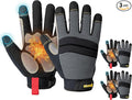KAYGO Insulated Mechanic Work Gloves,3 Pairs KG127W Winter Thermal Safety Work Gloves for Men and Women, Double Lining,Heavy duty,Improved dexterity,Excellent Grip,Ideal for outdoor jobs,XL