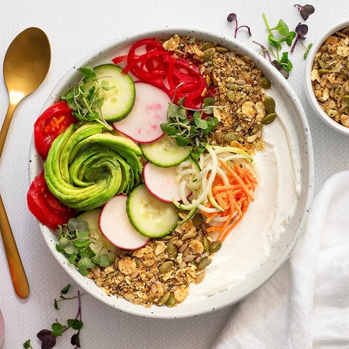 Struesli Savory + Seed Organic Granola, Nut, Grain & Gluten Free, Healthy Snacks with Pumpkin, Sunflower & Chia Seeds, Hemp Hearts, Flax, Tiger Nuts & Sea Salt, Plant Based, Keto & Paleo, 32 Oz
