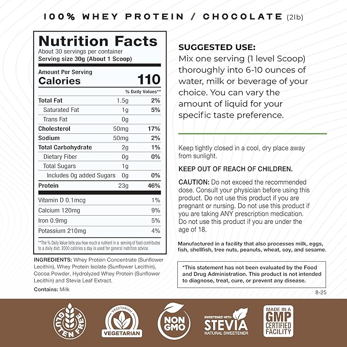 Muscle Feast 100% Grass Fed Whey Protein Powder, All Natural Hormone Free Paure Raised Whey Protein Powder for Women & Men- Whey Concentrate, Isolate & Hydrolyzed Protein Powder Blend - Chocolate, 2lb