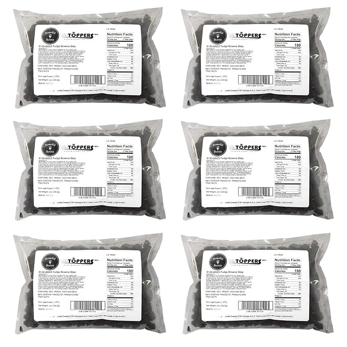 Brownie Bites 3 LBS – Fudge Brownie Cubes for Sundae Bar & Frozen Desserts – Bulk Treats for Yogurt, Cakes, and More – Perfect for Party Bars, Frozen Snacks, and Topping Stations