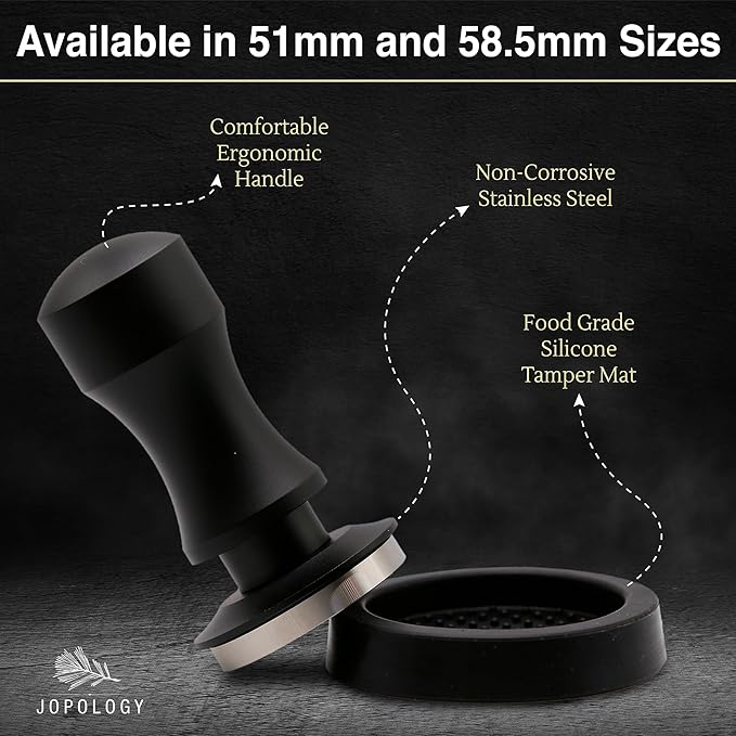 51mm Calibrated Espresso Coffee Tamper - Spring Loaded Coffee Tamp Tool with Mat - Precision Tamper Tool for Espresso Machines - Espresso Hand Press Tamper for Barista & at Home Brewers