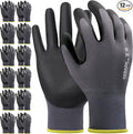 Kebada Work Gloves for Men and Women, Foam Nitrile Coated Safety Gloves with Grip, Ideal for Warehouse Package Handling, Gardening, Mechanic and Construction, XS