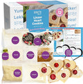 BāKIT Box Linzer Heart Cookies Baking and Activity Kit, Kids Heart Cookie Decorating Kit, International Snack Box of Cultural Learning and Fun Activities, Great for Kids Gifts