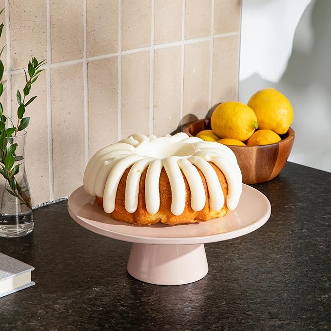 The Cake Stand -10" Ceramic Pedestal Cake Stand with Gloss Finish - Modern Display for Cakes, Cupcakes, Cookies & More - Perfect for Weddings, Birthdays & Baby Showers (Periwinkle)