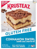 Krusteaz Gluten Free Baking Mix, Cinnamon Swirl Crumb Cake & Muffin Mix, Gluten Free with No Artificial Flavors, Colors or Preservatives, 20 Ounce (Pack of 2)