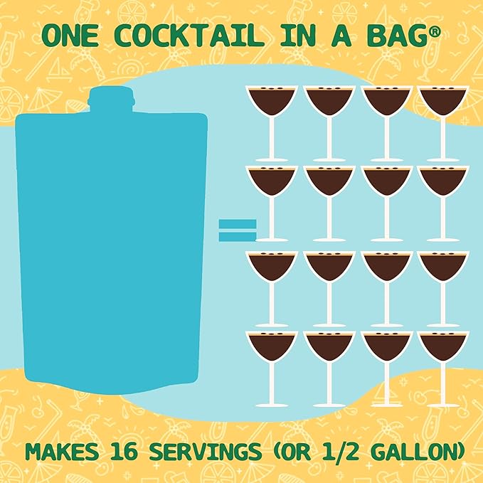 Lt. Blender's Mudslide Cocktail Mix - All Natural Creamy Rich Chocolate Coffee Blend, Easy to Make Slushy Cocktail, Resealable and Portable, 16 Servings per bag (Pack of 1)