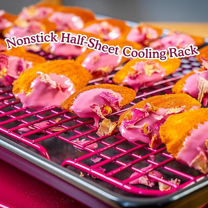 Great Jones Big Chill Wire Cooling Rack (Broccoli) – 16.25" × 11.25" Heavy-Weight Aluminized Steel,Nonstick Baking Rack – Oven Safe 450 °F, Bacon & Cookie Cooling Rack – Fits Half Sheet Pans