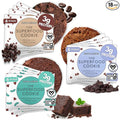 Love + Chew Superfood Soft Baked MINI Cookies, Chocolate Lover Variety, Plant Based Cookie Made With Almonds and Dark Chocolate for Kids and Adults, Vegan Snacks, Gluten Free, Paleo, Non GMO, 18 Pack