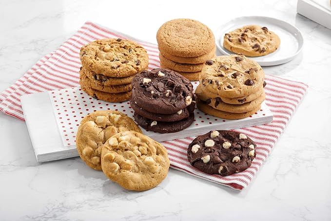 Mrs. Fields Dozen Original Cookie Signature Tin - Assorted with 12 Original Cookies in our 5 Classic Cookie Flavors