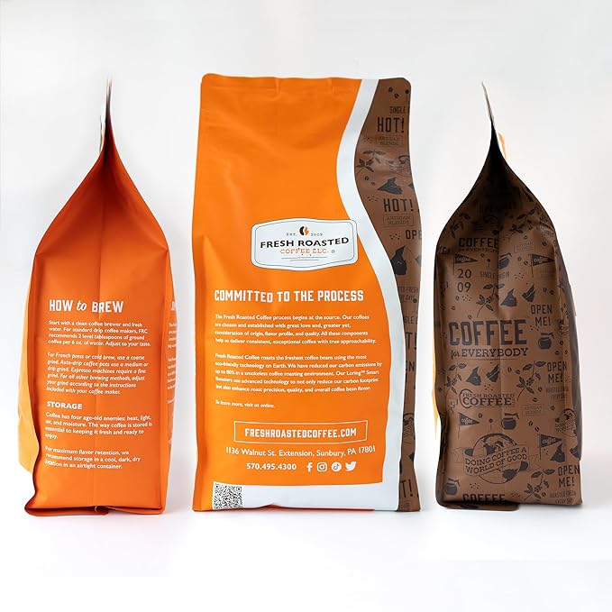 Fresh Roasted Coffee,100% Colombian, 5 lb (80 oz), Medium Roast, Kosher, Whole Bean