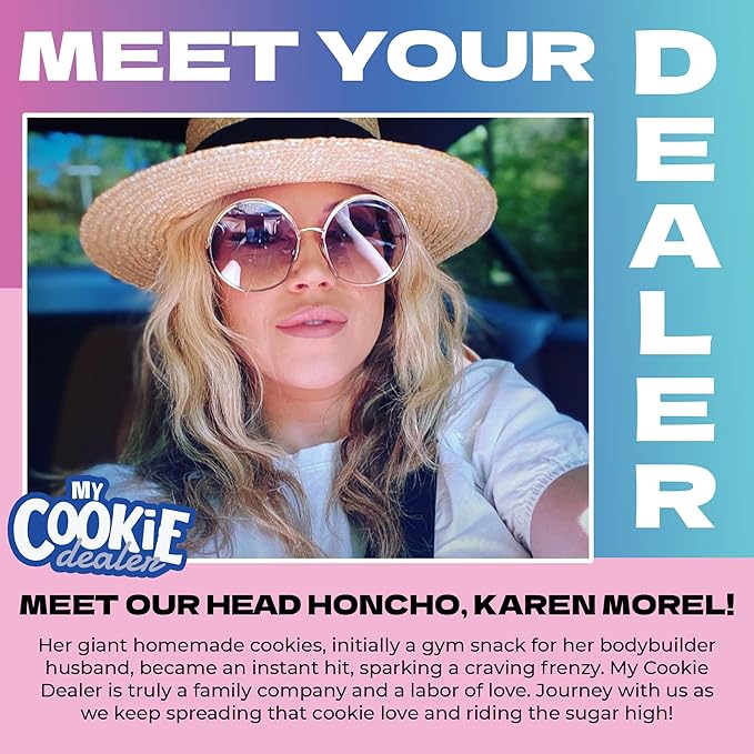 My Cookie Dealer Protein Cookies, Birthday Cake (6-Pack, 3.8oz Each) - 25g of Protein per Cookie - Individually Wrapped Workout Snacks for On-The-Go Travel