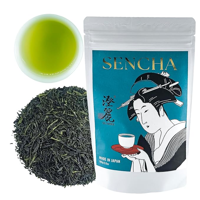 SUMIRE Sencha Pure Refreshment from Kagoshima Deep-steamed (Fukamushi) - First Harvest Leaves, Rich Umami, Vibrant Green Color, Antioxidant-Rich, Smooth Finish (Sencha)
