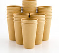 Restaurantware 16 Ounce Ripple Wall Disposable Coffee Cups, 500 Insulated Kraft Paper Tumblerss with Rolled Rim Design, Lids Sold Separately for Hot Drinks like Tea, Hot Chocolate and More