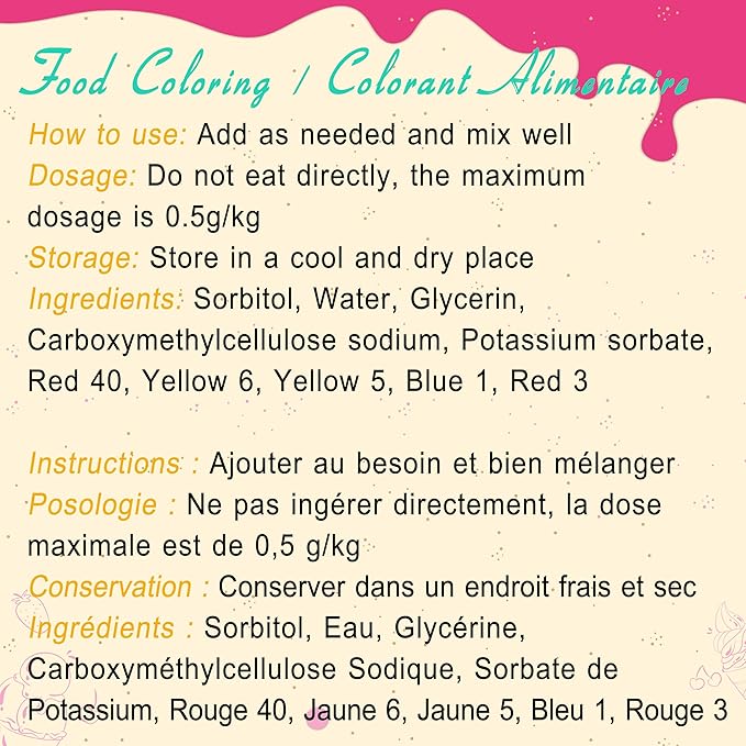 Food Coloring - Vibrant Liquid Icing Food Coloring Set for Baking, Cake Decorating, Easter Egg, Airbrush - Tasteless Food Color Dye for Fondant, Slime, DIY Crafts - 5.5 Fl.oz / 160ml Each (Orange)