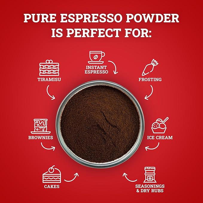 Hoosier Hill Farm Pure Espresso Powder, 8oz (Pack of 2)