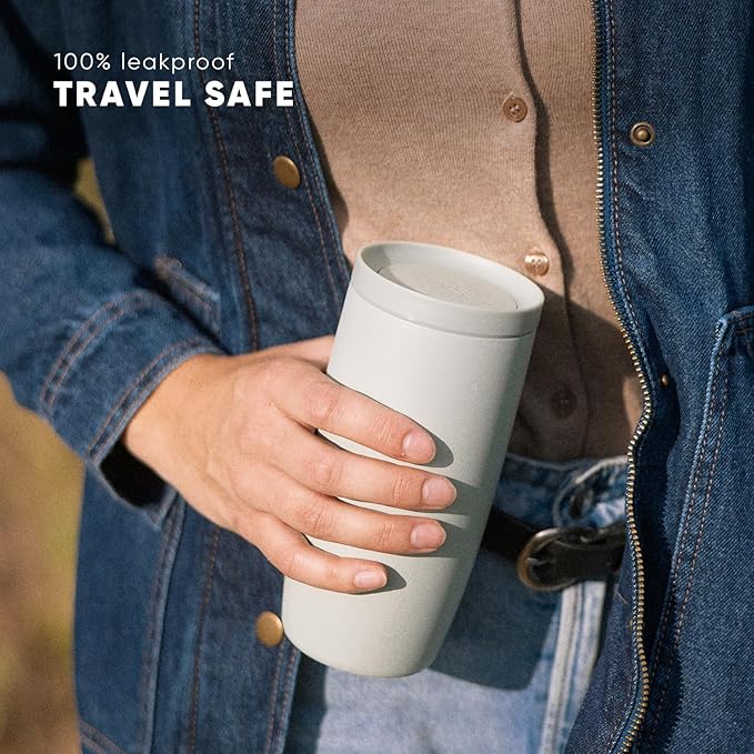 Simple Modern Father's Day Signature Voyager | 16oz Travel Coffee Mug Tumbler with 360° Lid | Gifts for Dad, Him | Ceramic-Lined Insulated Stainless Steel Cold Brew Iced Coffee Cup | Fish On