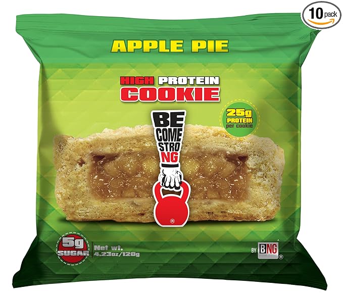 Become Strong High Protein Cookies, 25g Protein, 3g Sugar, BNG Cookies (10 ct.) (Apple Pie)