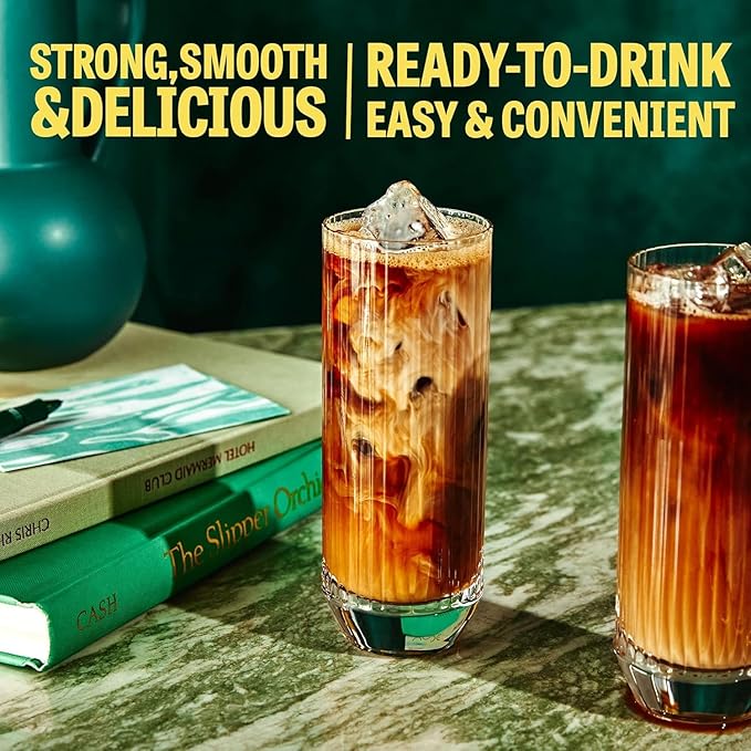 Wandering Bear Espresso Roast Organic Cold Brew Coffee, 32 fl oz, 3 pack - Extra Strong, Bold, Smooth, Unsweetened, Shelf-Stable, Ready to Drink, 100% Organic, Iced Cold Brewed Coffee Drinks