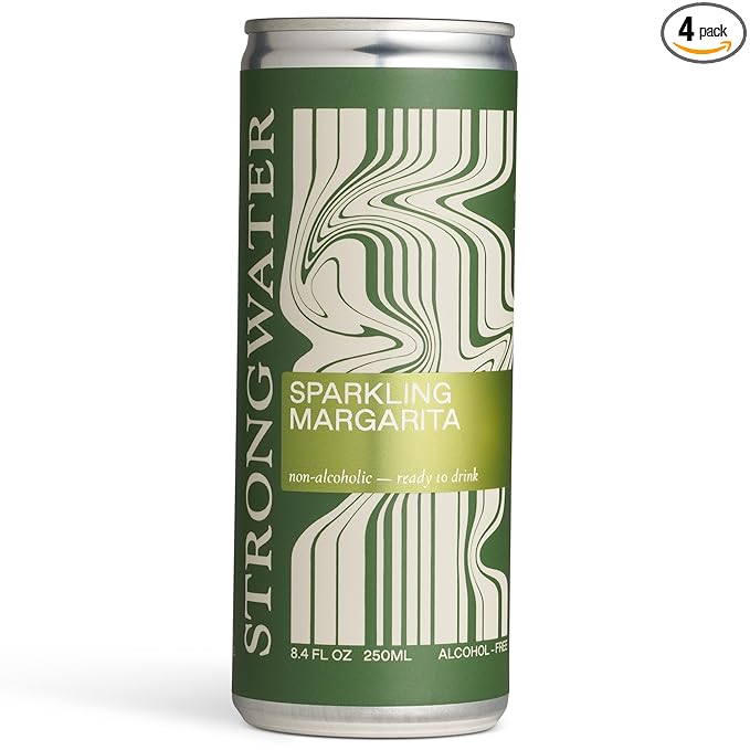 Strongwater Sparkling Non Alcoholic Margarita to Go - 12 Pack Cans (8.4 Fl Oz Each) Virgin Margarita Mocktail Mix - Ready to Drink Nonalcoholic Cocktail with Lime Juice, Agave & Nothing Artificial