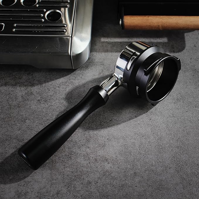 Espresso Dosing Funnel Compatible with Barsetto, Calphalon Temp IQ 58mm Portafilter, Aluminum Alloy, Black