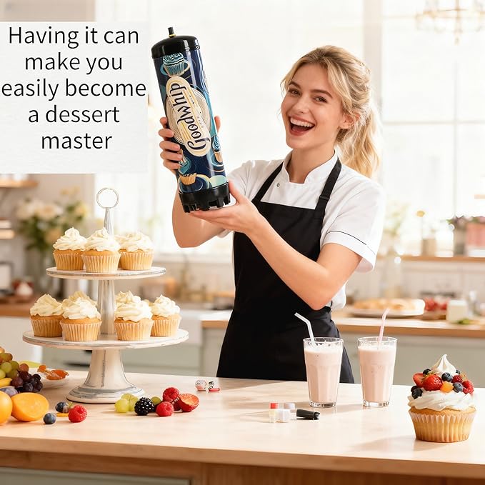 2.2L 1364G Whipped Cream Charger(1 Pack), Fits with Any Standard Dispensers Food Grade Original Flavor