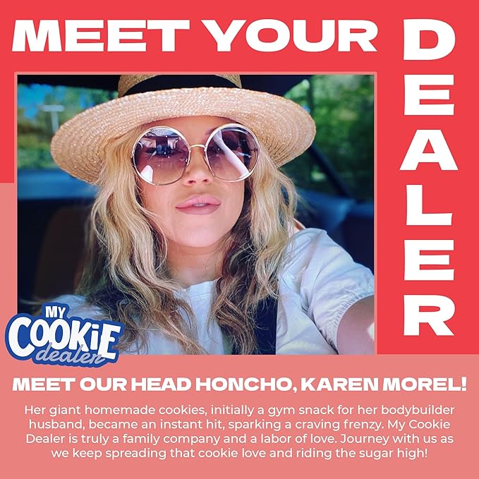 My Cookie Dealer Protein Cookies, Strawberry Toaster (6-Pack, 3.8oz Each) - 25g of Protein per Cookie - Individually Wrapped Workout Snacks for On-The-Go Travel