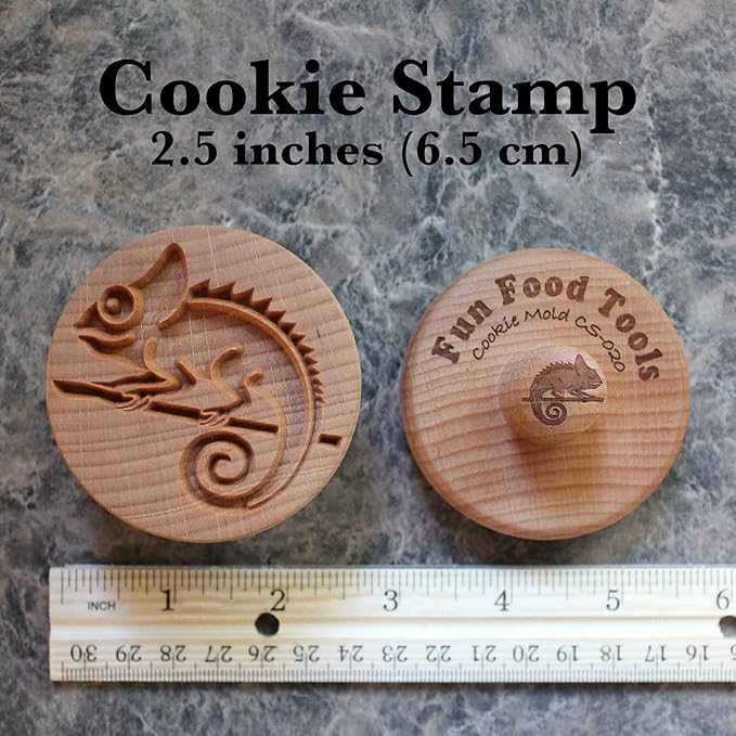 Wood Cookie Stamp, 2.5 Inch (Chameleon CS-020)
