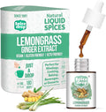 Spice Drop Lemongrass Ginger Natural Extract | Best for Tea, Soups, Salad Dressings, Shakes | 0.17 Oz (180 Drops) | No Preservatives | Vegan Friendly | Keto & Paleo Friendly | Non-GMO | Drop and Stir