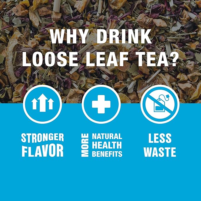 Tiesta Tea - Palm Beach Punch, Loose Leaf, Fruit Punch Herbal Tea, Caffeine-Free Tropical Blend with Apple and Orange, Brew Hot or Iced, Resealable Pouch, 25 Cups, 2 Ounce