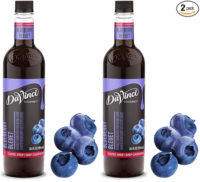 DaVinci Gourmet Classic Blueberry Syrup, 25.4 Fl Oz (Pack of 2)