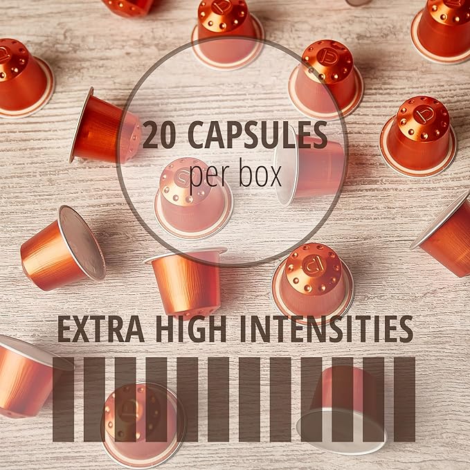 Late Nite Lemur 120ct for Nespresso Original Machine Compatible Pods I Intensity 12 I Aluminum Coffee Capsules I Like Palermo Kazaar Espresso I 100% Arabica Beans with High Intensity