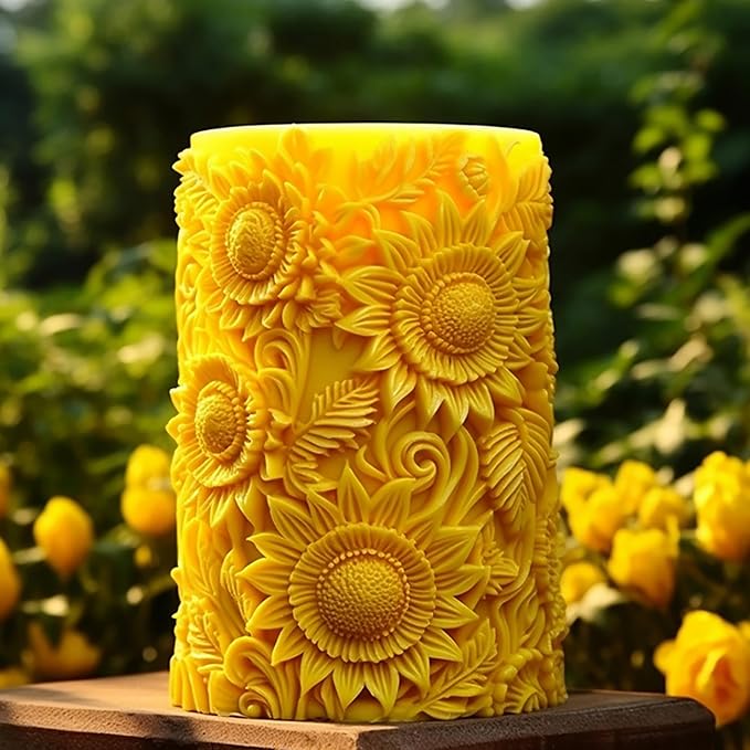 Rose Ball Candle Round Flower Peony Resin Mold - Resin Casting Silicone Molds for Home Decor & Candle Making Wave Spiral Mold