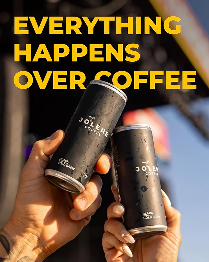 Jolene Coffee – Black Cold Brew | 8oz Cans | Smooth, Bold, Dairy-Free, Gluten-Free, Non-GMO (24 Cans, Black Cold Brew)